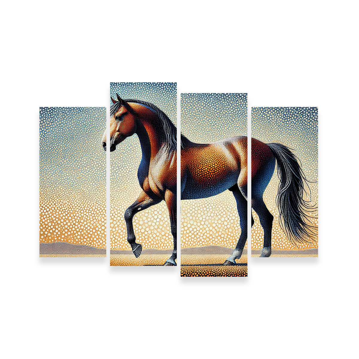 Pointillism Horse Wall Art