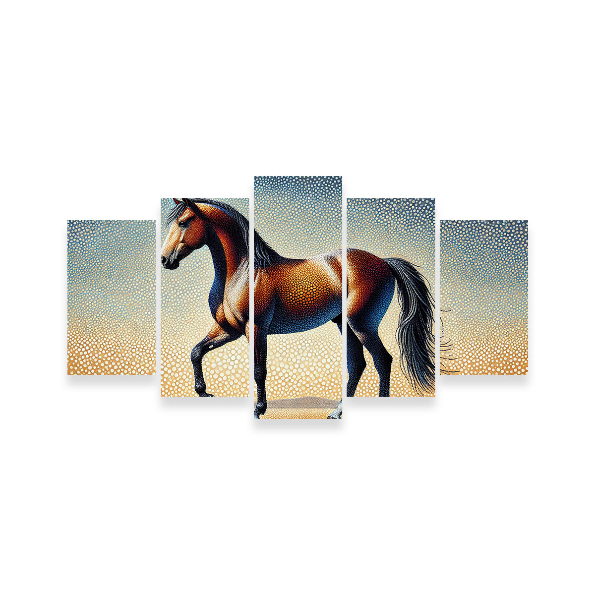 Pointillism Horse Wall Art