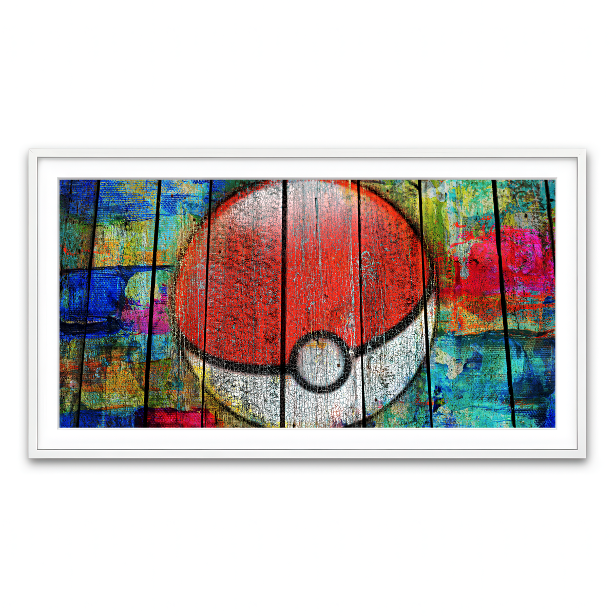 Framed Print 2x1 White