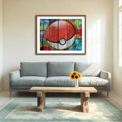 AUTO-MOCKUP ROOM | PokeBall Wall Art