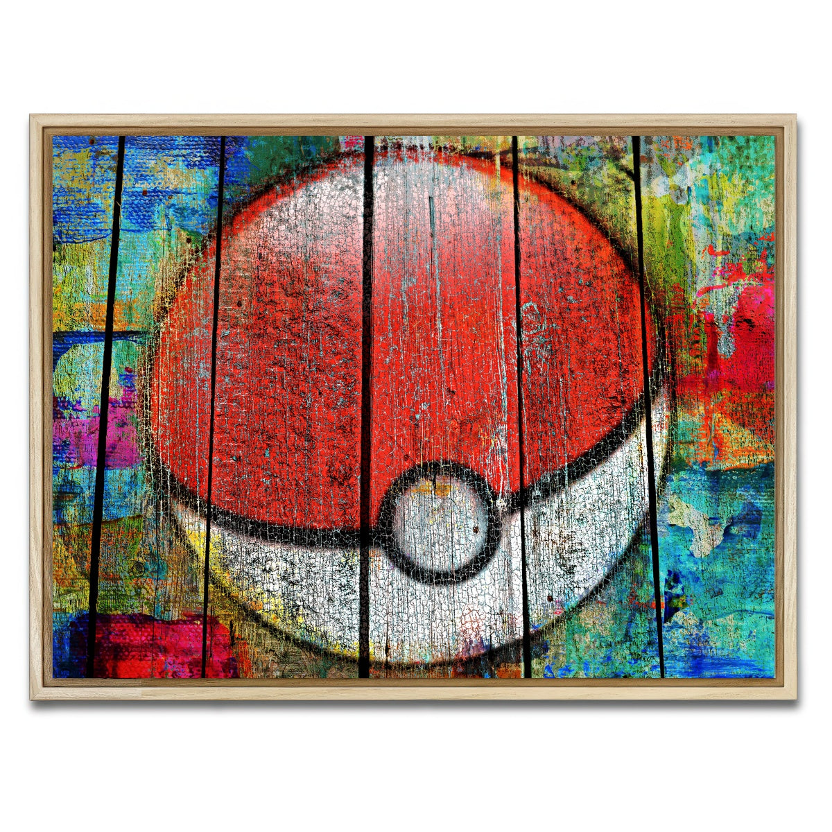 AUTO-MOCKUP WHITE | PokeBall | 1 Piece | Natural Framed Canvas | group=4x3