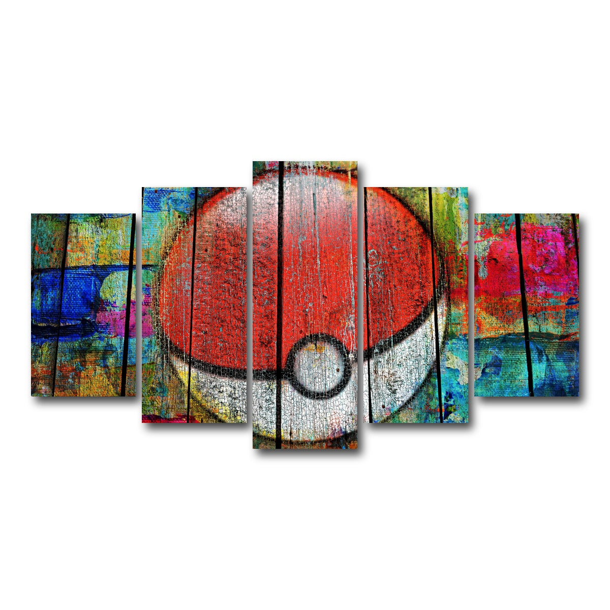 AUTO-MOCKUP WHITE | PokeBall | 5 Piece | Gallery Wrap Canvas | group=5_normal