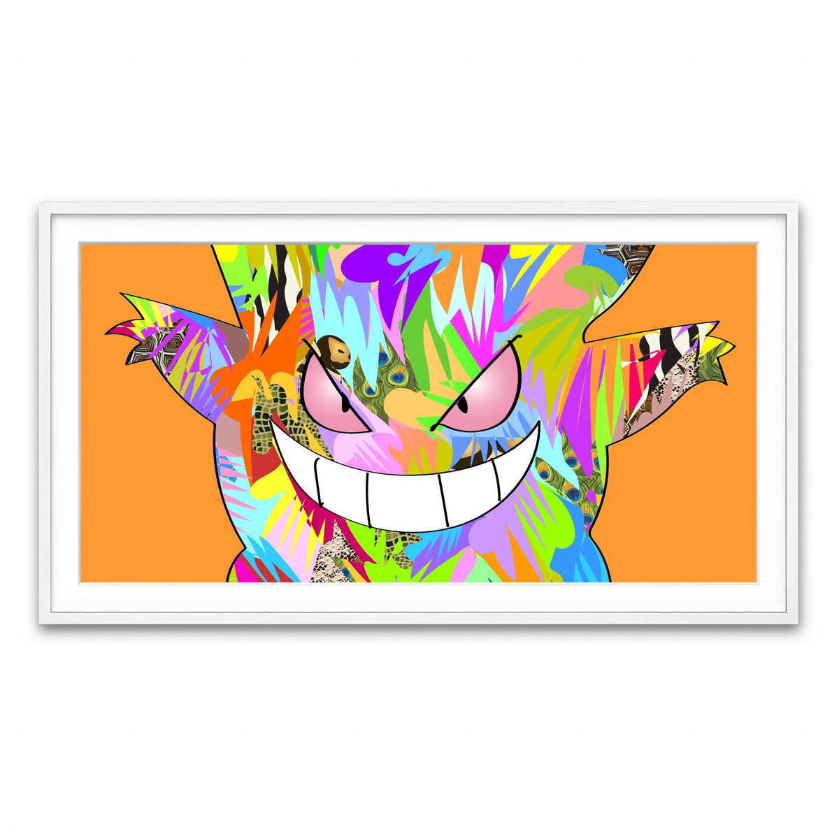 Framed Print 2x1 White