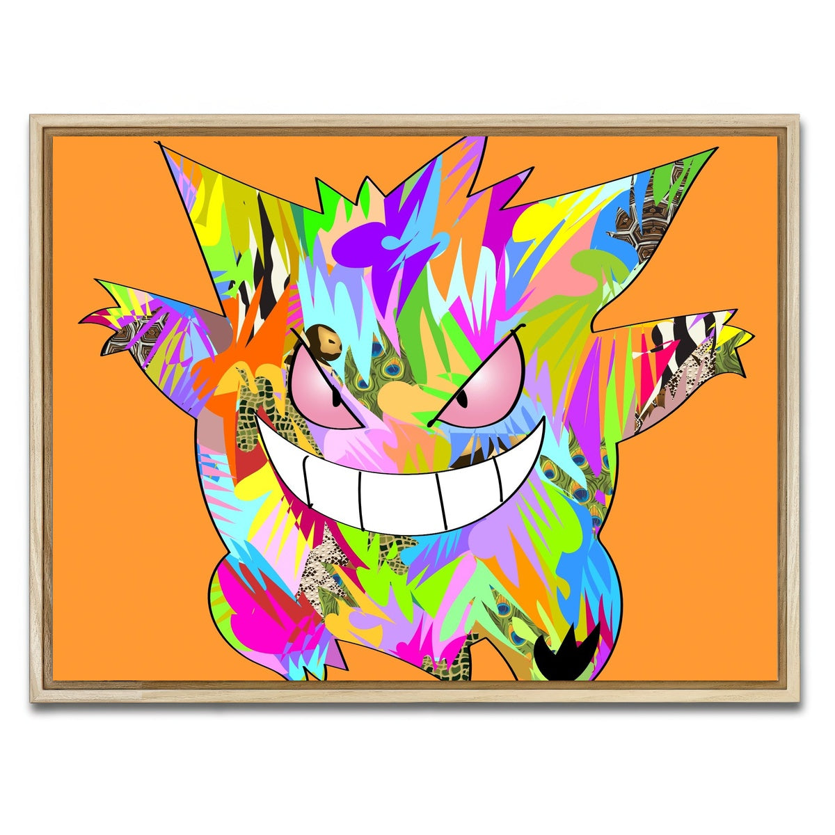 AUTO-MOCKUP WHITE | Pokemon Dark | 1 Piece | Natural Framed Canvas | group=4x3