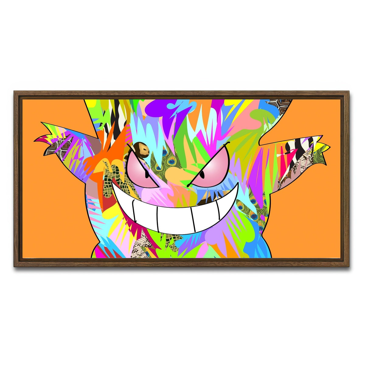 AUTO-MOCKUP WHITE | Pokemon Dark | 1 Piece | Walnut Framed Canvas | group=2x1
