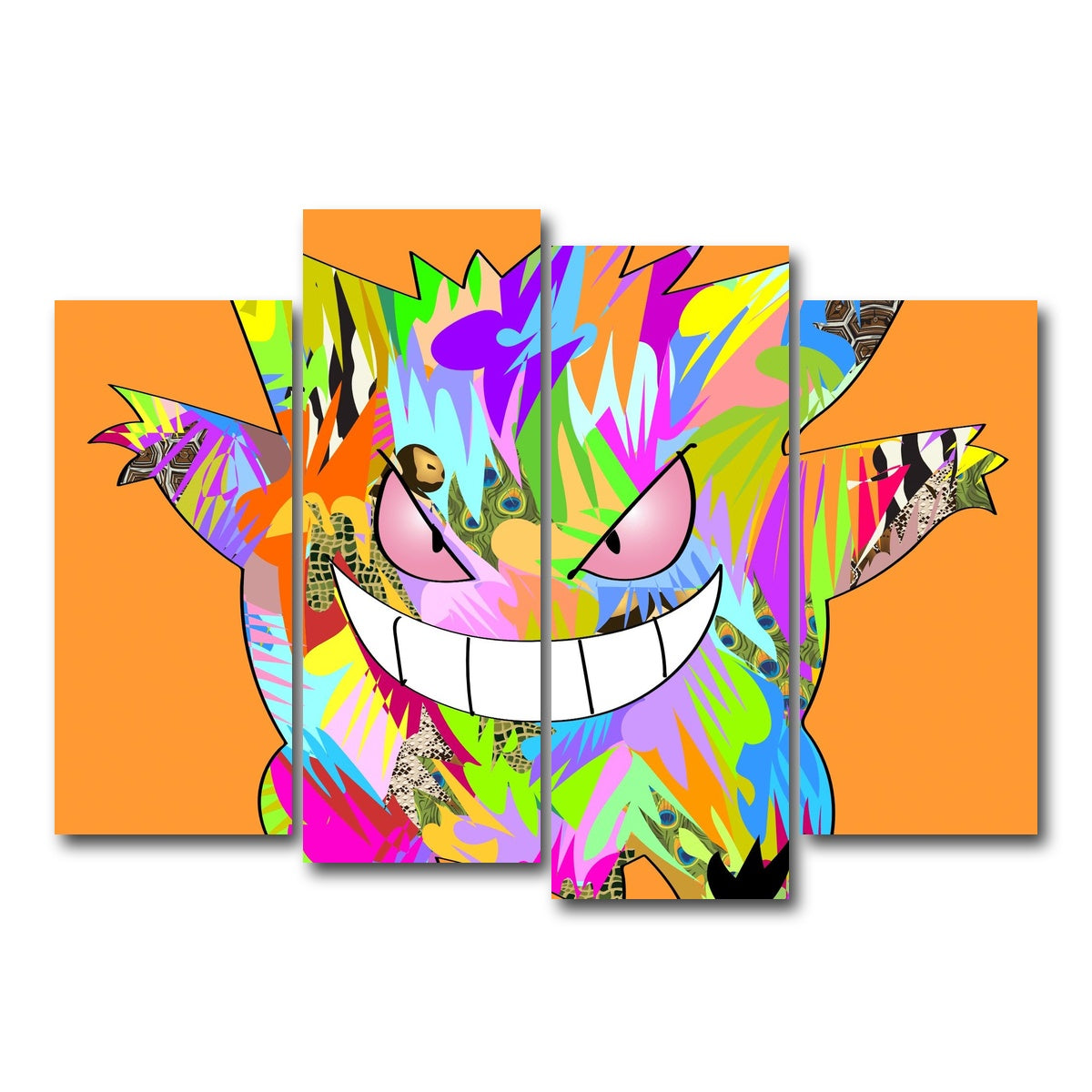 AUTO-MOCKUP WHITE | Pokemon Dark | 4 Piece | Gallery Wrap Canvas | group=4_normal