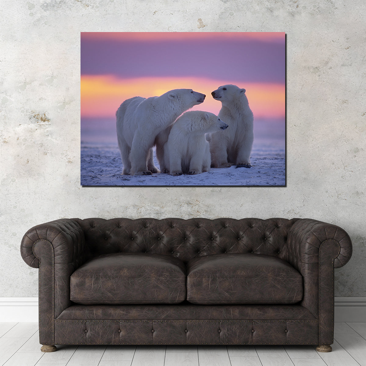 Polar Bear Family - Canadian Arctic Wall Art