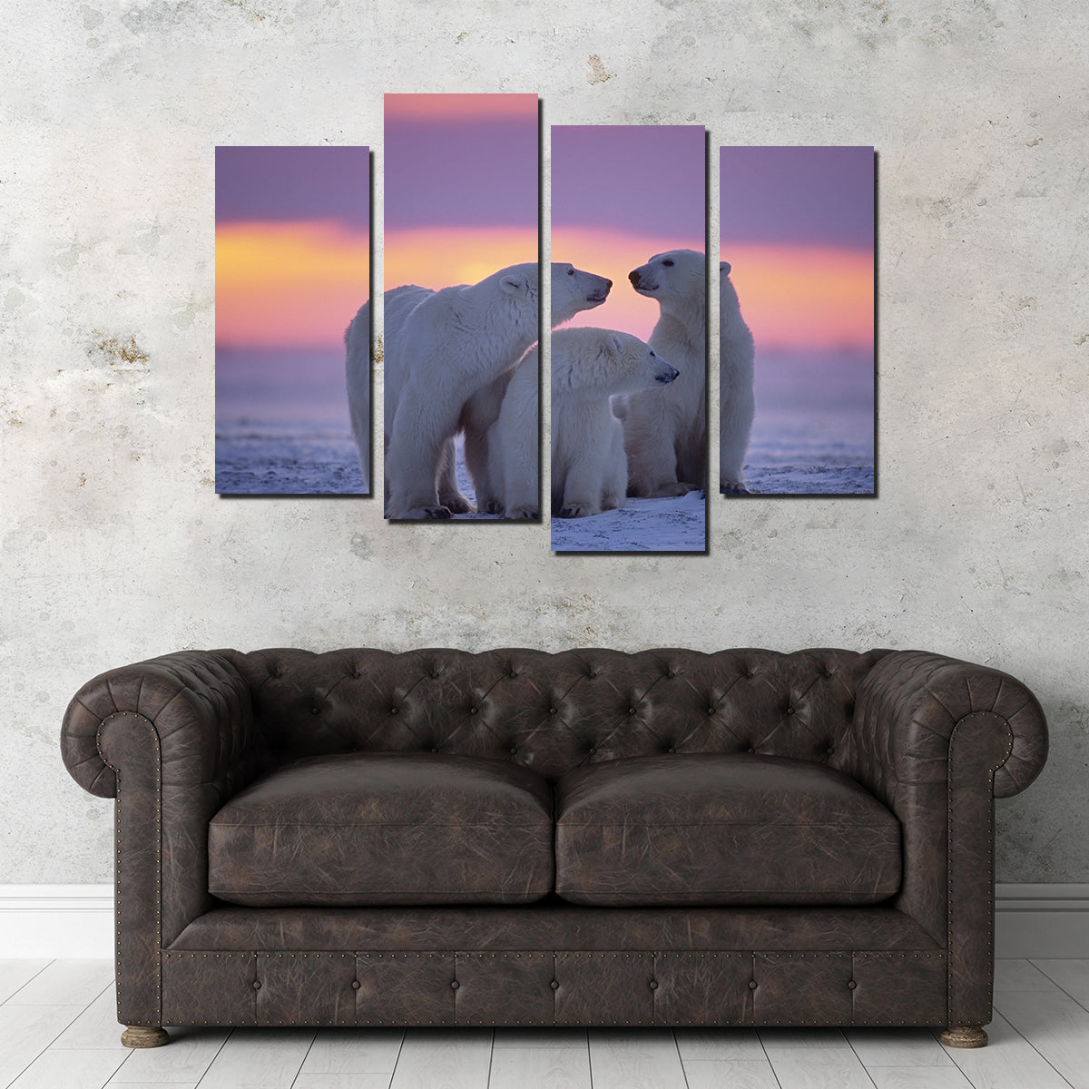 Polar Bear Family - Canadian Arctic Wall Art