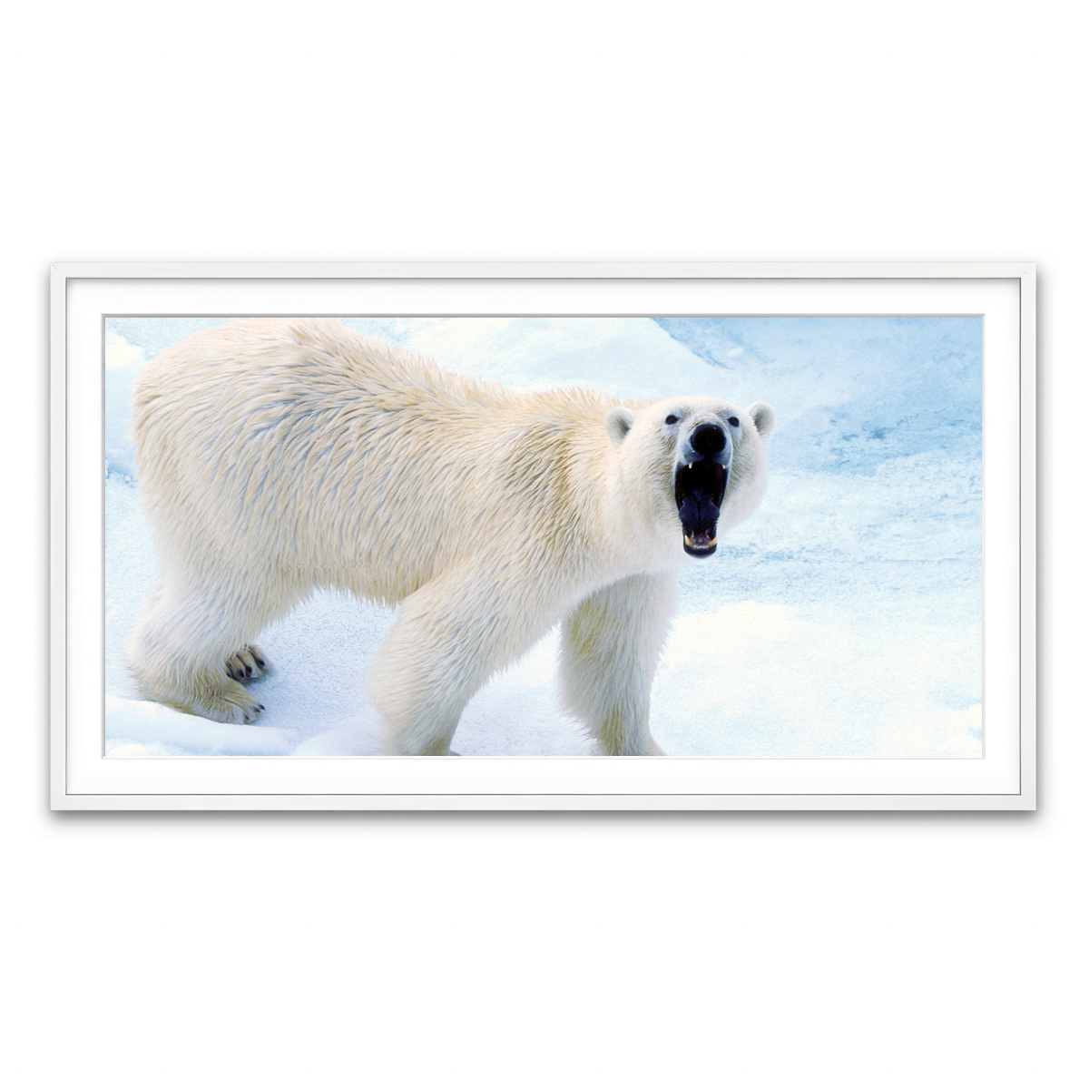 Framed Print 2x1 White