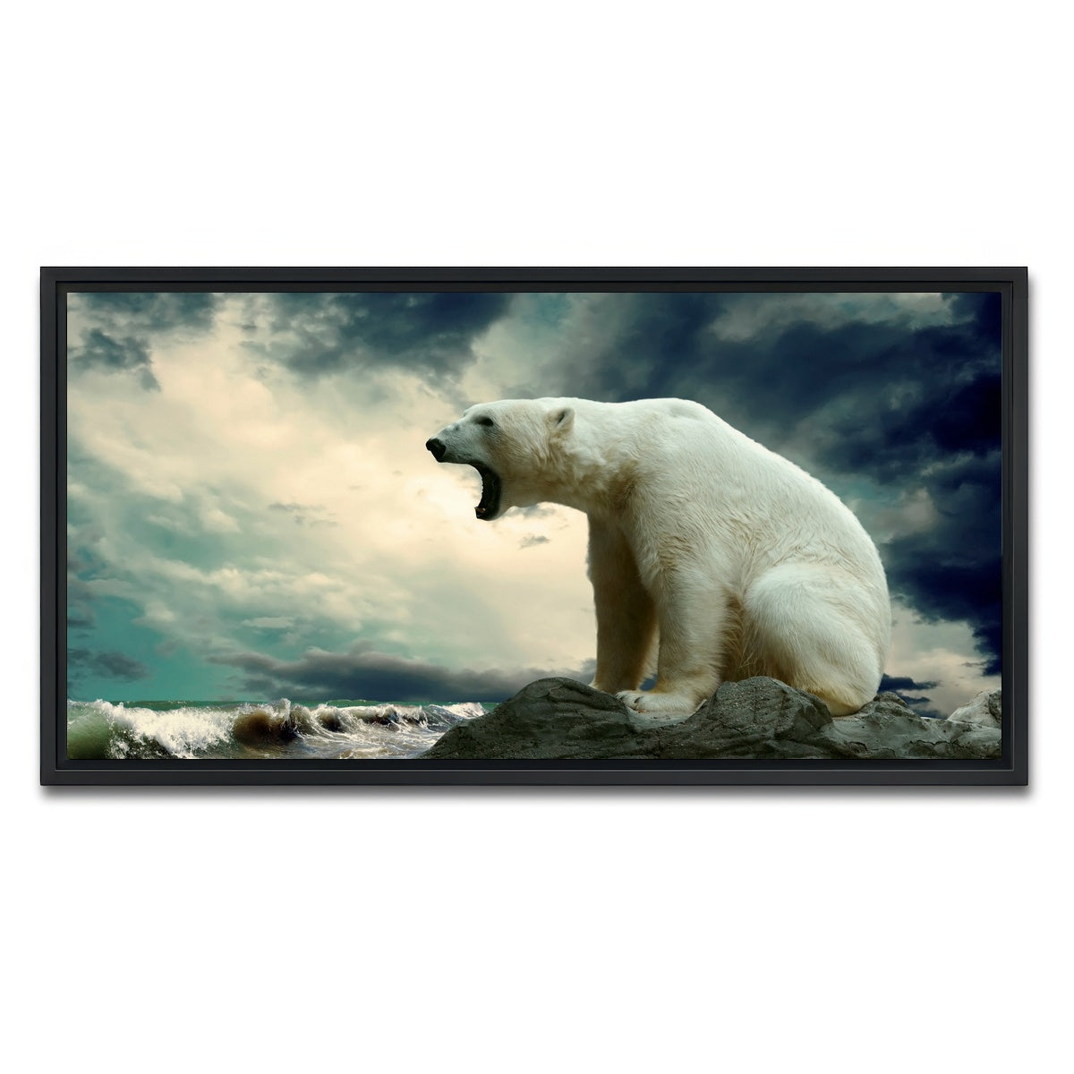 AUTO-MOCKUP WHITE | Polar Escape | 1 Piece | Black Framed Canvas | group=2x1