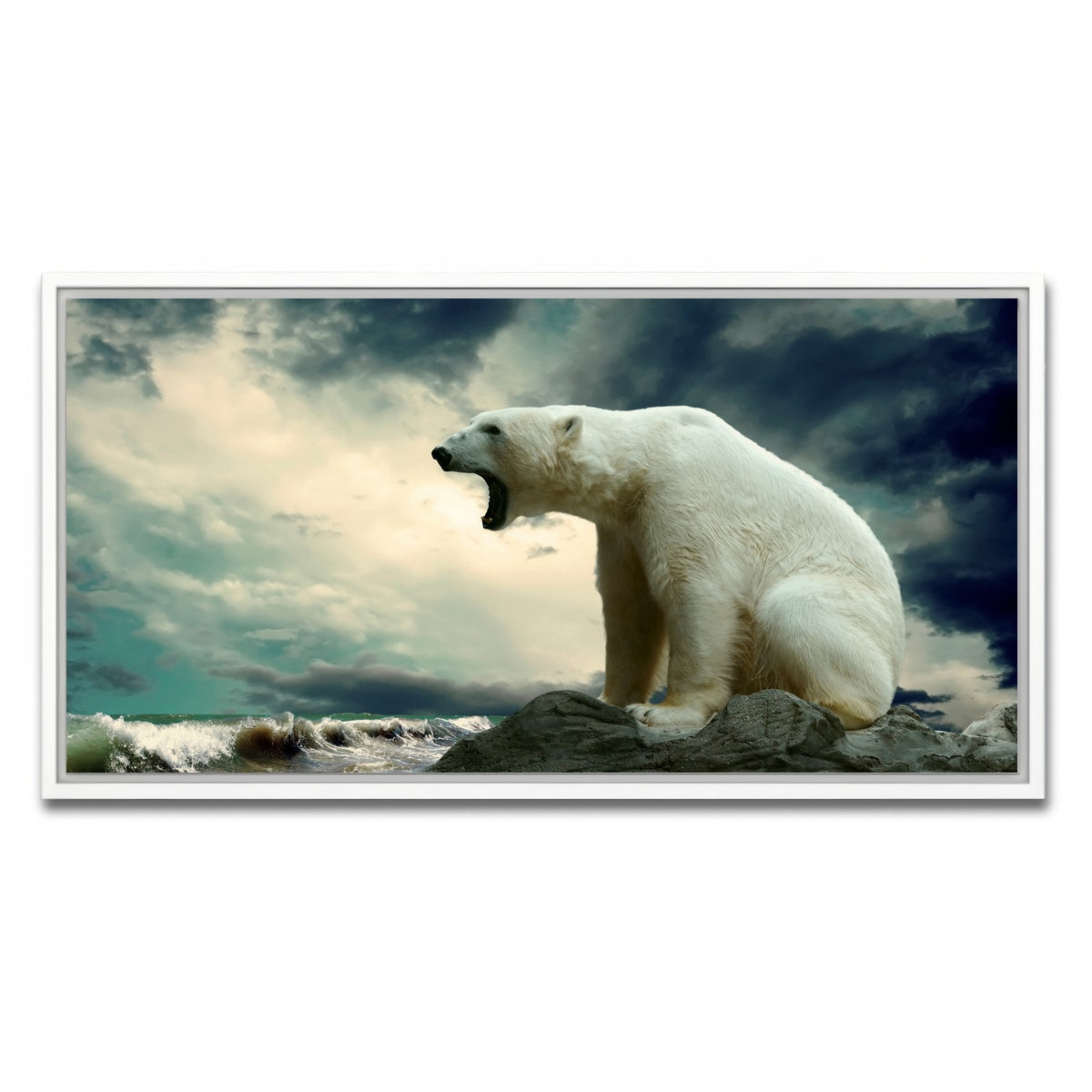 AUTO-MOCKUP WHITE | Polar Escape | 1 Piece | White Framed Canvas | group=2x1