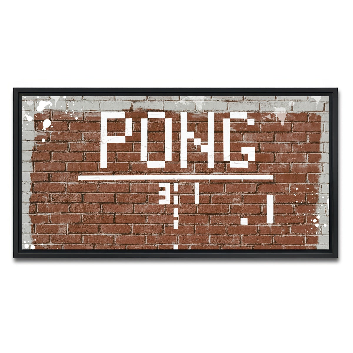AUTO-MOCKUP WHITE | Pong | 1 Piece | Black Framed Canvas | group=2x1