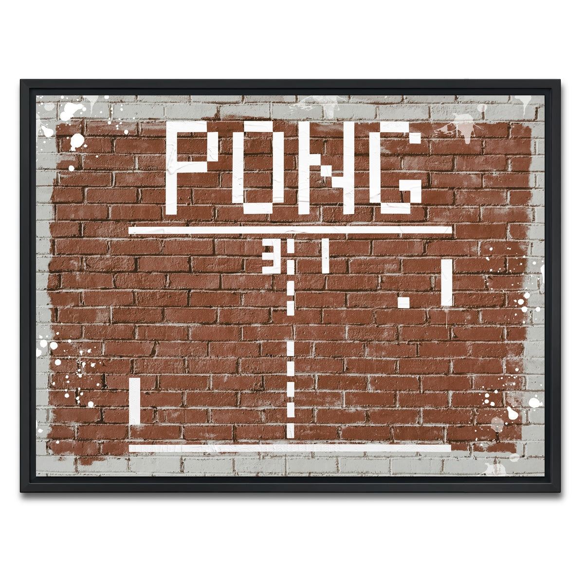 AUTO-MOCKUP WHITE | Pong | 1 Piece | Black Framed Canvas | group=4x3