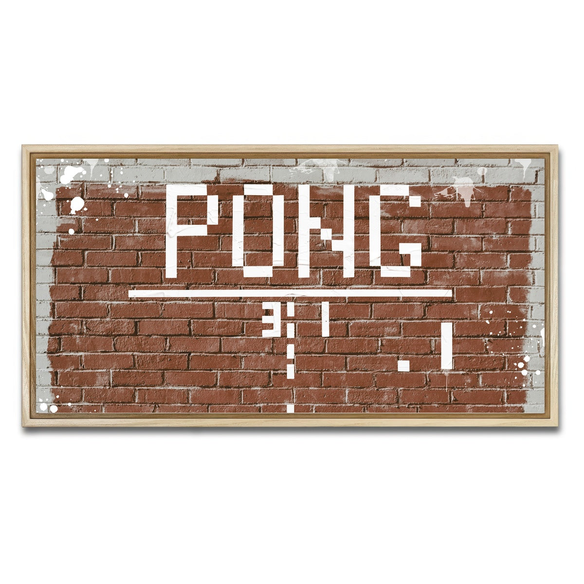 AUTO-MOCKUP WHITE | Pong | 1 Piece | Natural Framed Canvas | group=2x1