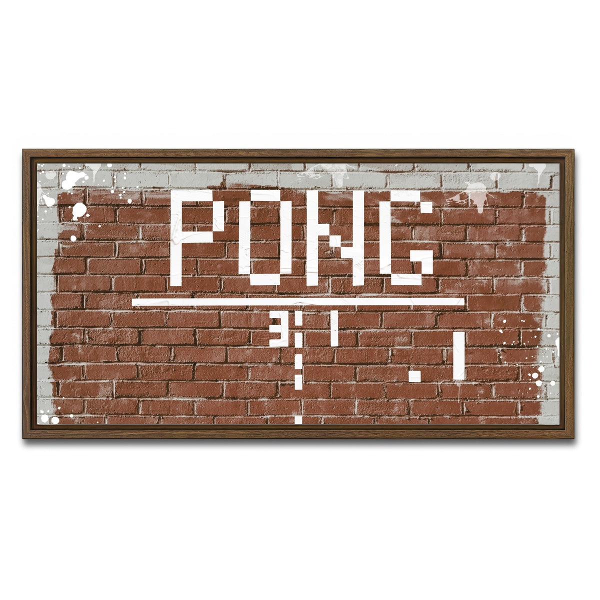 AUTO-MOCKUP WHITE | Pong | 1 Piece | Walnut Framed Canvas | group=2x1