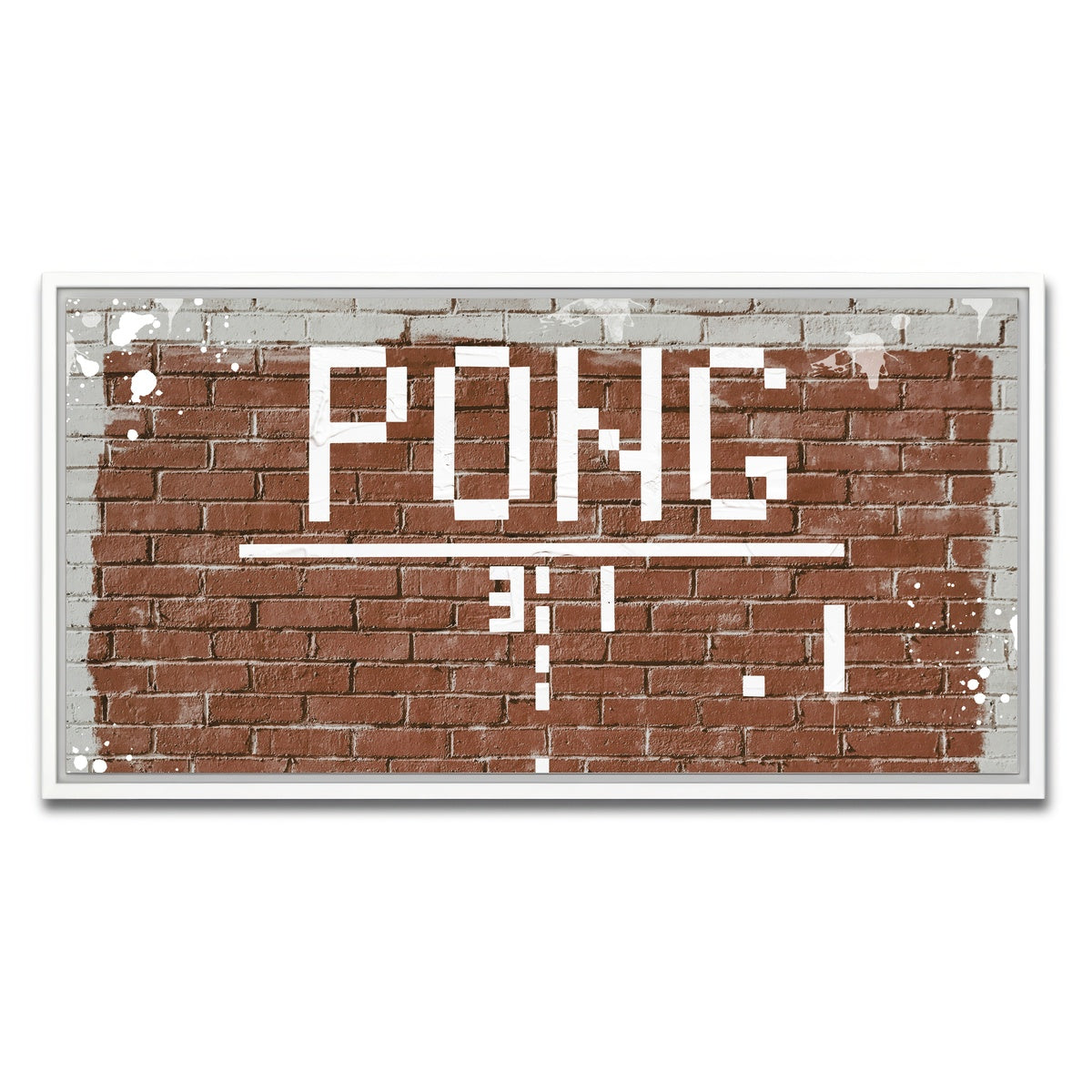 AUTO-MOCKUP WHITE | Pong | 1 Piece | White Framed Canvas | group=2x1