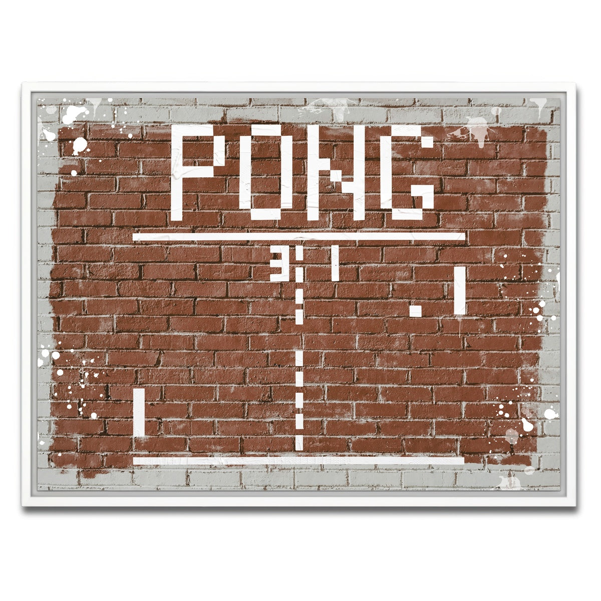 AUTO-MOCKUP WHITE | Pong | 1 Piece | White Framed Canvas | group=4x3