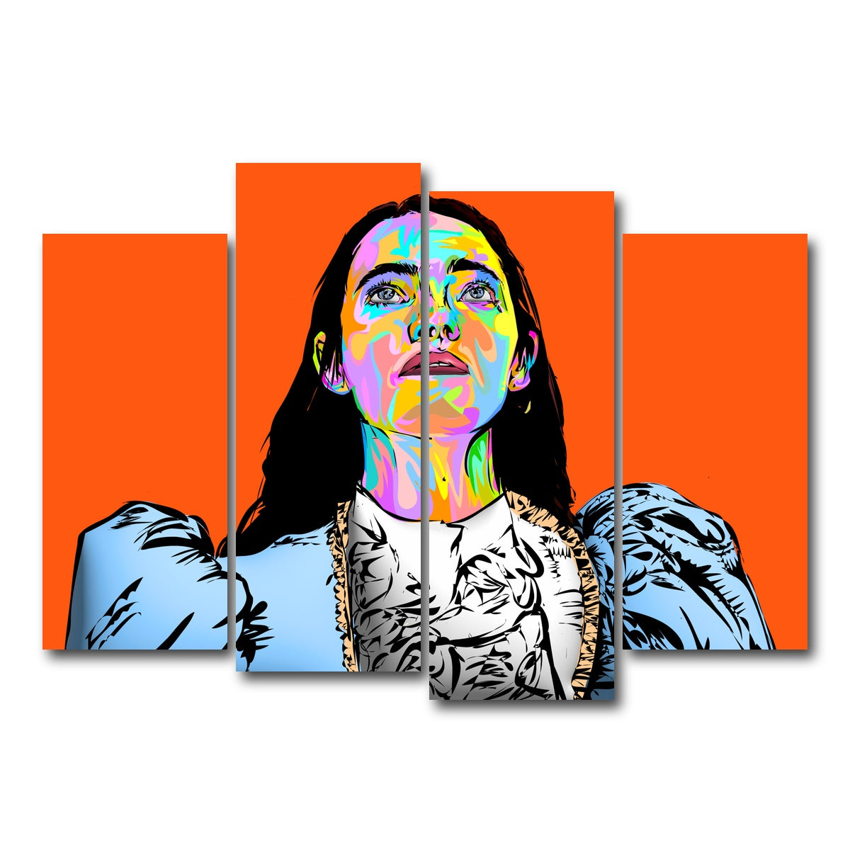 AUTO-MOCKUP WHITE | Poor Things Bella | 4 Piece | Gallery Wrap Canvas | group=4_normal