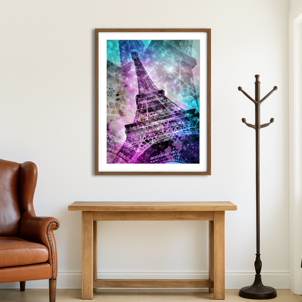 AUTO-MOCKUP ROOM | Pop Art Eiffel Tower Wall Art