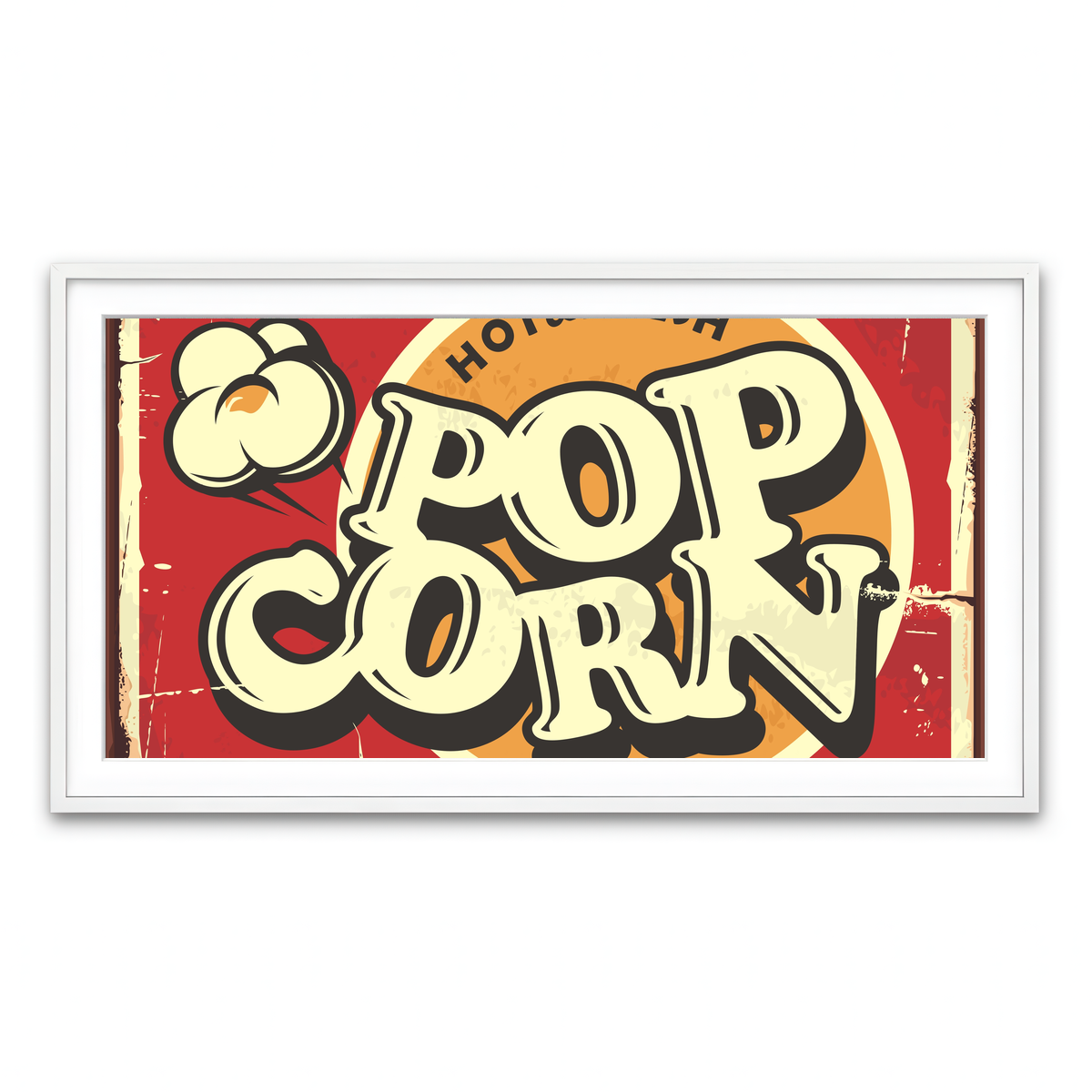 Framed Print 2x1 White