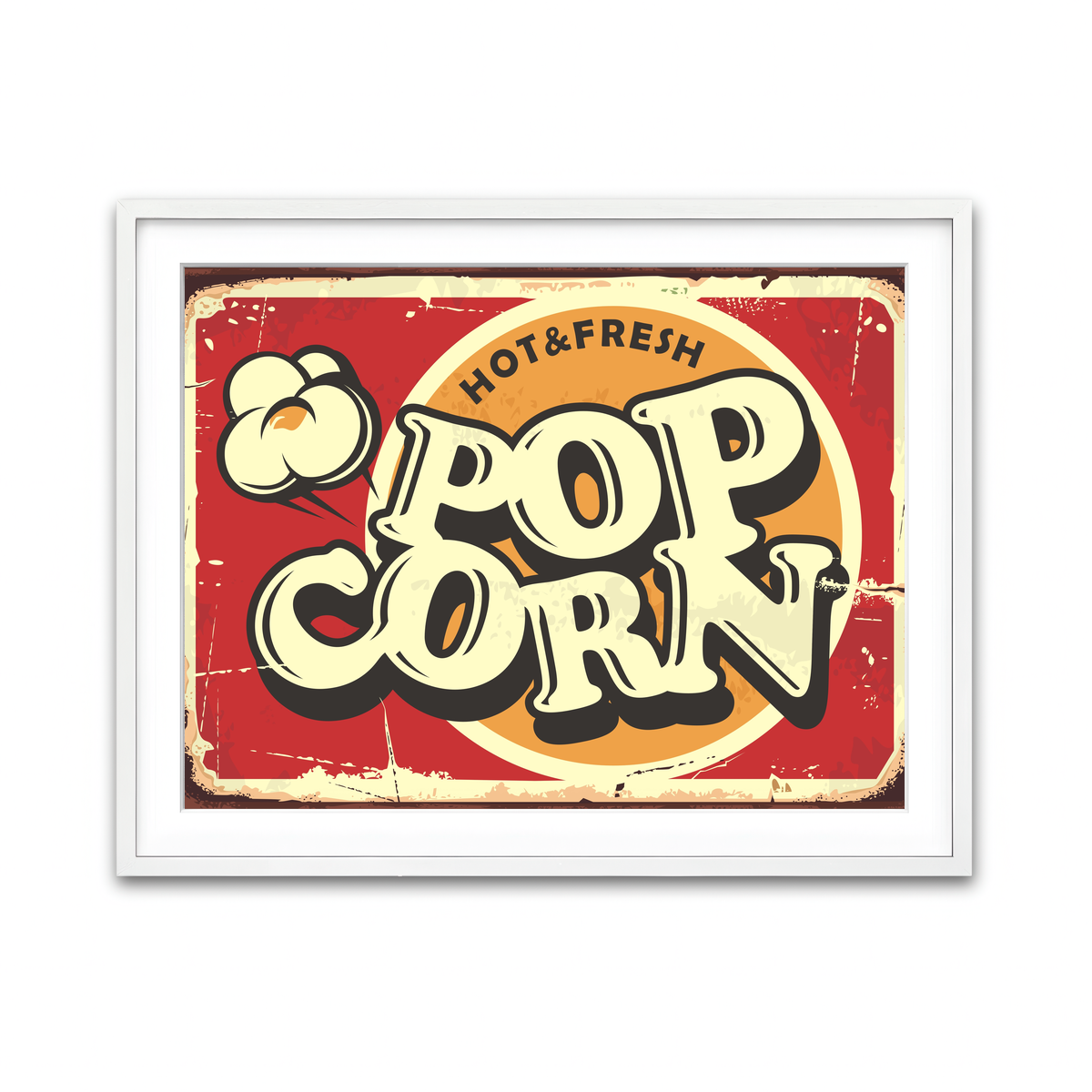 Framed Print 4x3 White