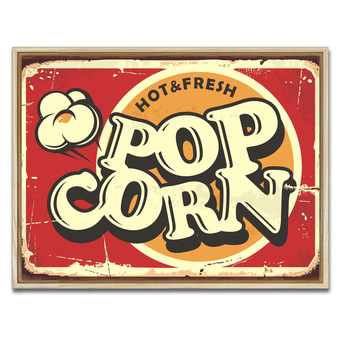 AUTO-MOCKUP WHITE | Pop Corn | 1 Piece | Natural Framed Canvas | group=4x3