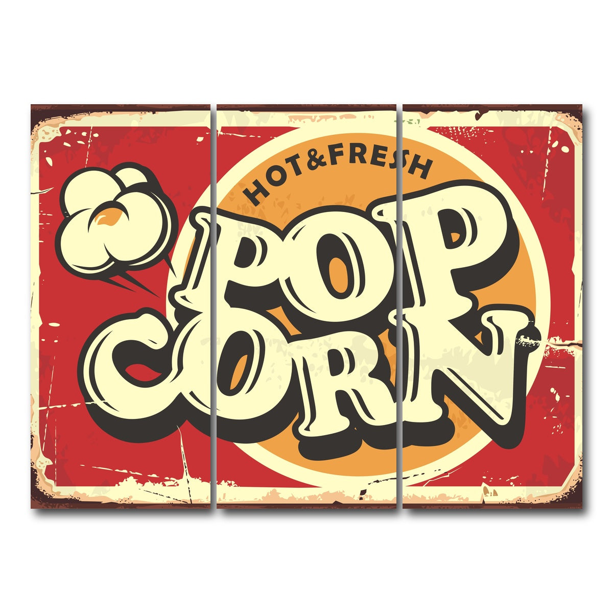 AUTO-MOCKUP WHITE | Pop Corn | 3 Piece | Gallery Wrap Canvas | group=8x18