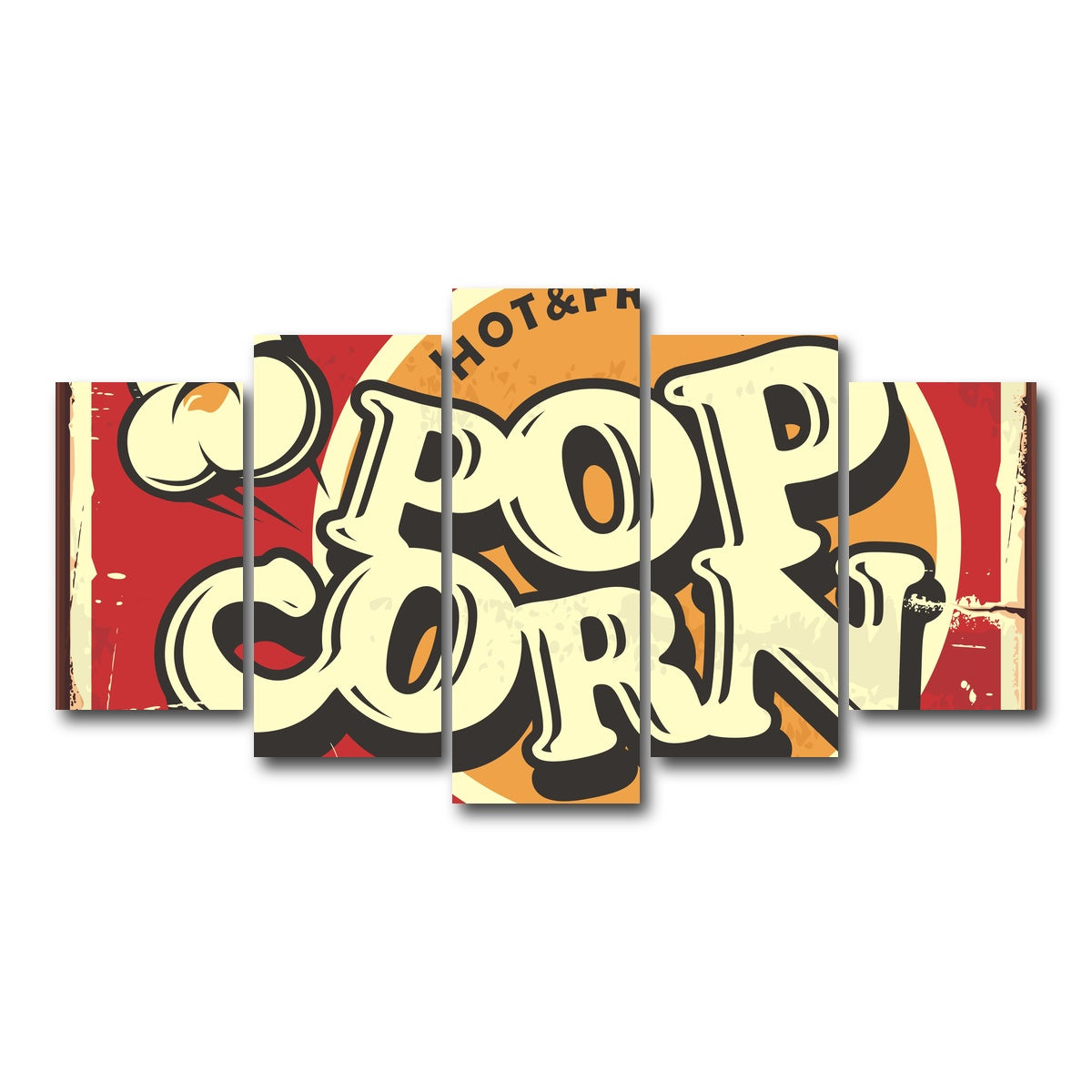 AUTO-MOCKUP WHITE | Pop Corn | 5 Piece | Gallery Wrap Canvas | group=5_normal
