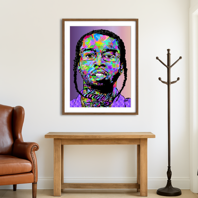 AUTO-MOCKUP ROOM | Pop Smoke Abstract Wall Art