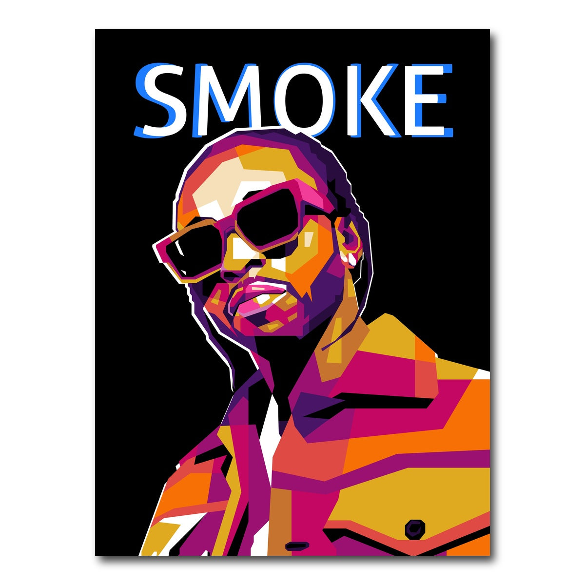 AUTO-MOCKUP WHITE | Pop Smoke WPAP | 1 Piece | Gallery Wrap Canvas | group=3x4