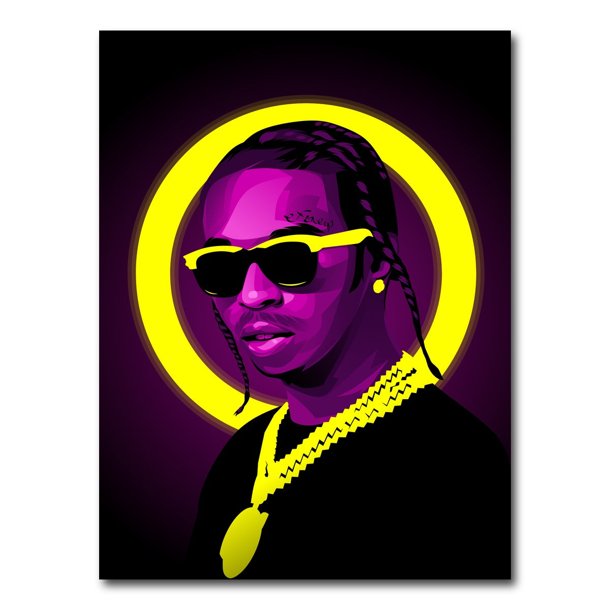 AUTO-MOCKUP WHITE | Pop Smoke | 1 Piece | Gallery Wrap Canvas | group=3x4