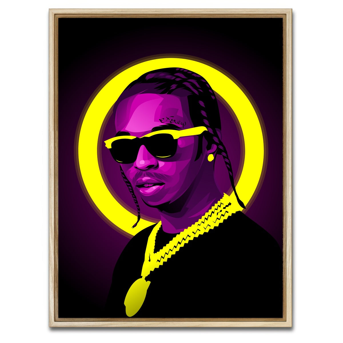 AUTO-MOCKUP WHITE | Pop Smoke | 1 Piece | Natural Framed Canvas | group=3x4