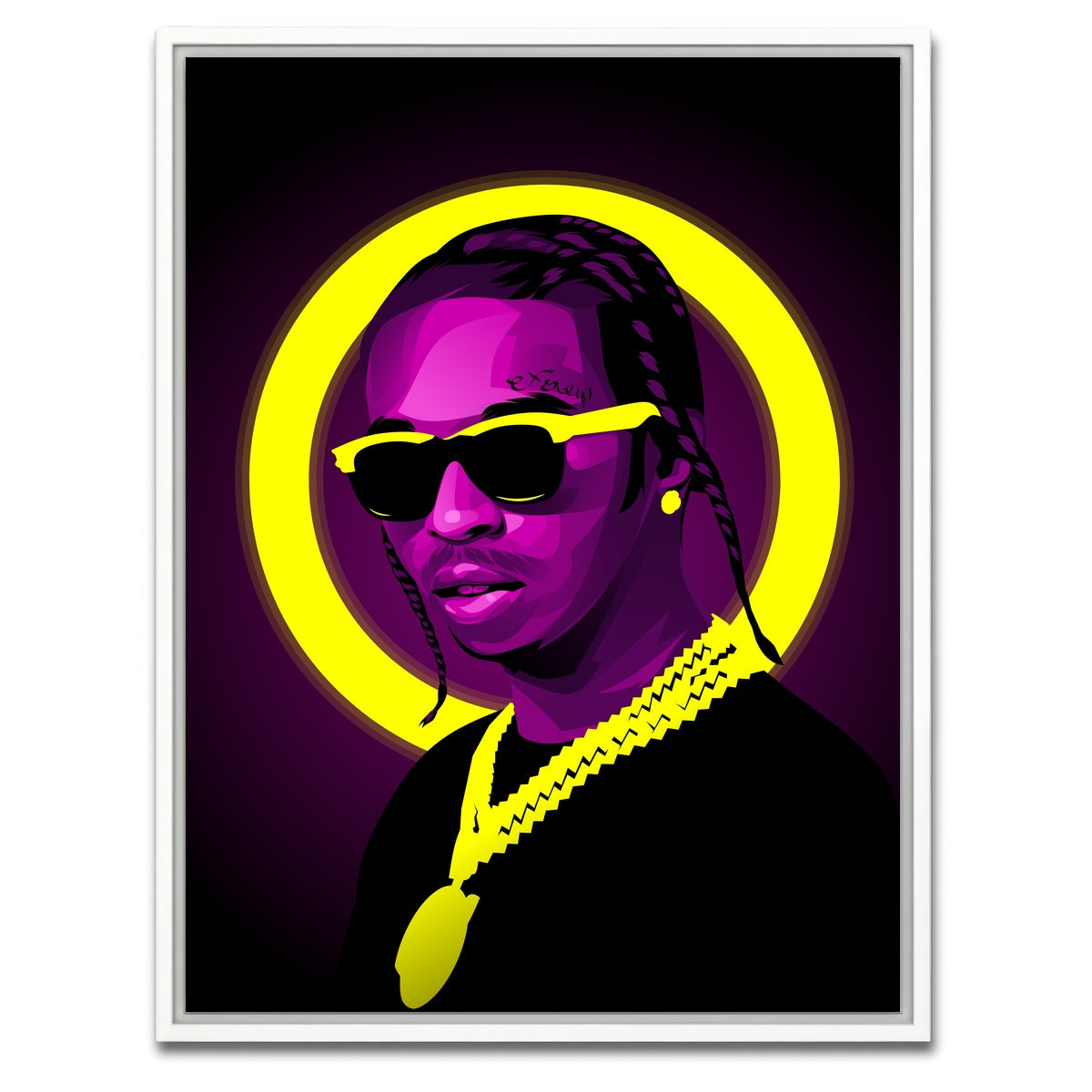 AUTO-MOCKUP WHITE | Pop Smoke | 1 Piece | White Framed Canvas | group=3x4