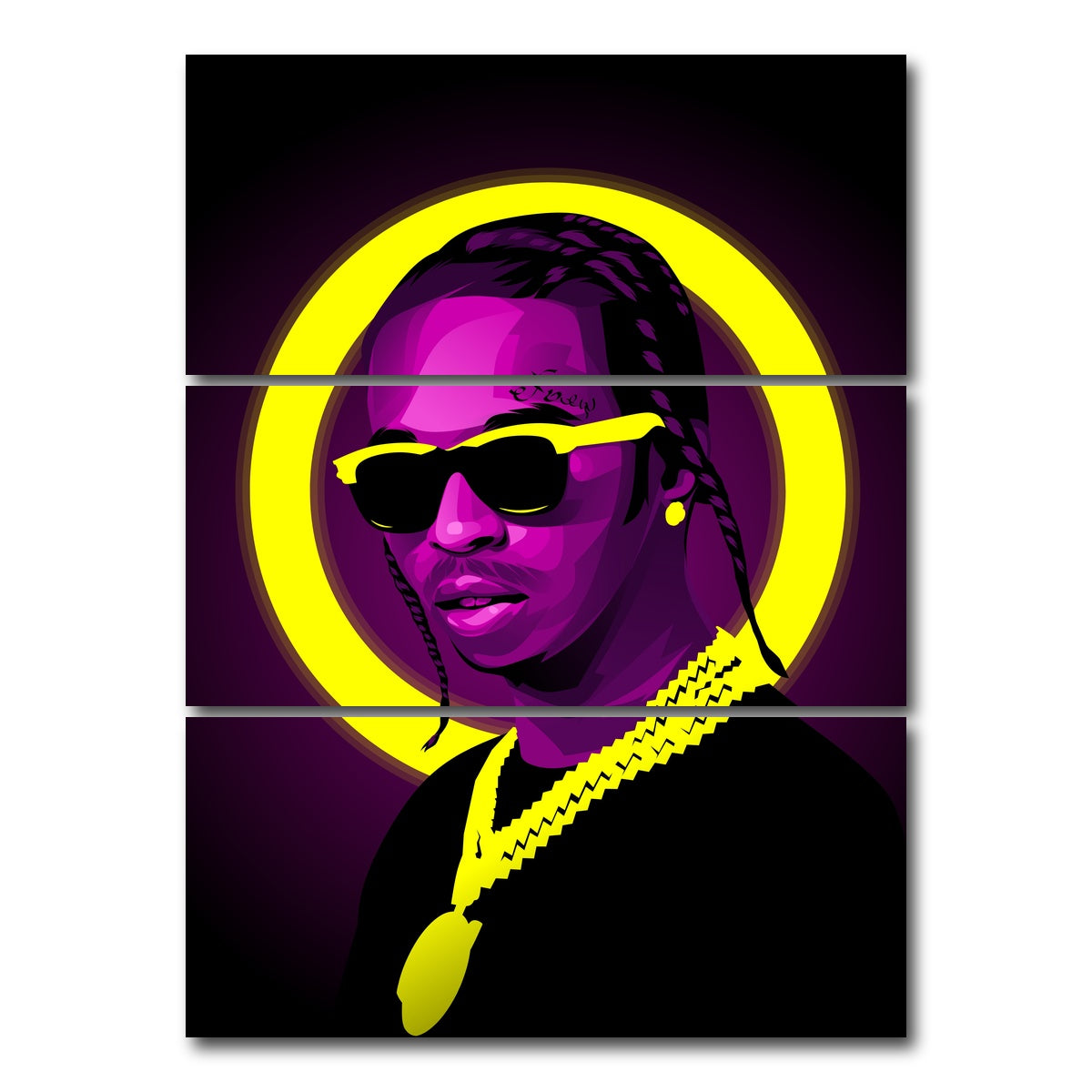 AUTO-MOCKUP WHITE | Pop Smoke | 3 Piece | Gallery Wrap Canvas | group=8x18_stacked