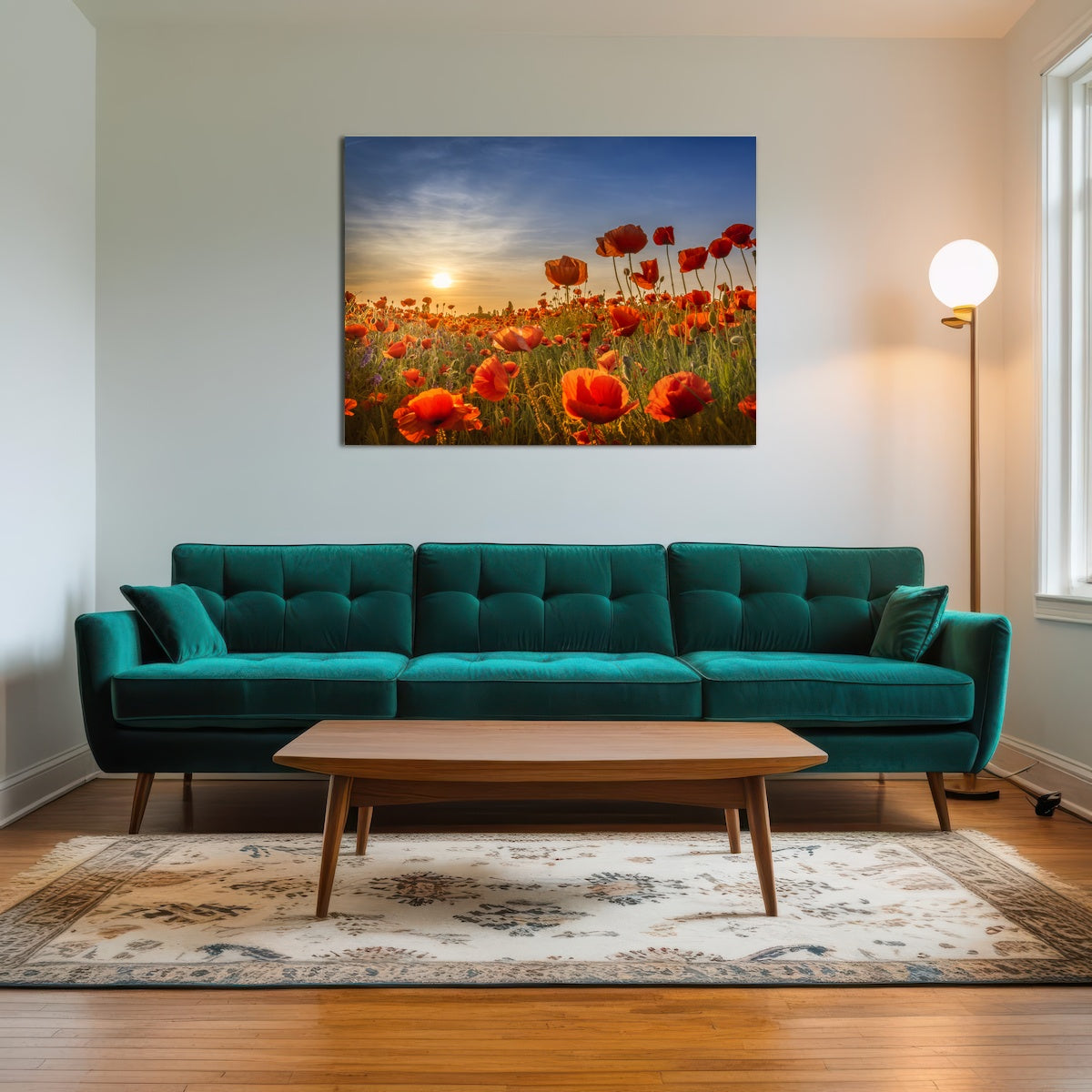 AUTO-MOCKUP ROOM | Poppies in the sunset