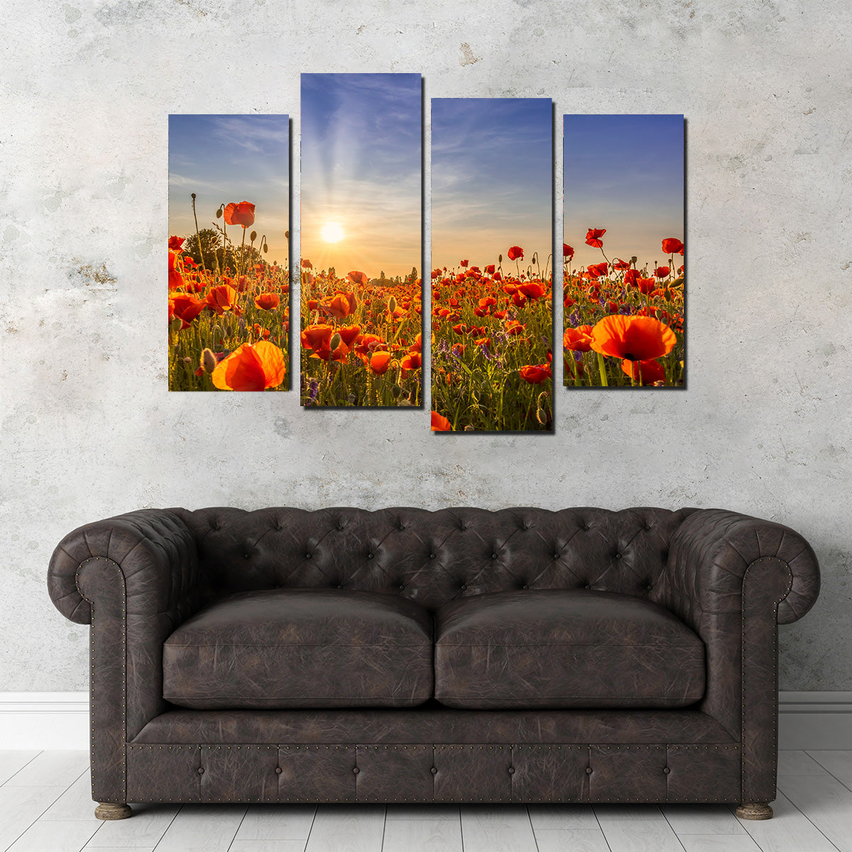 Poppies in the Evening Wall Art