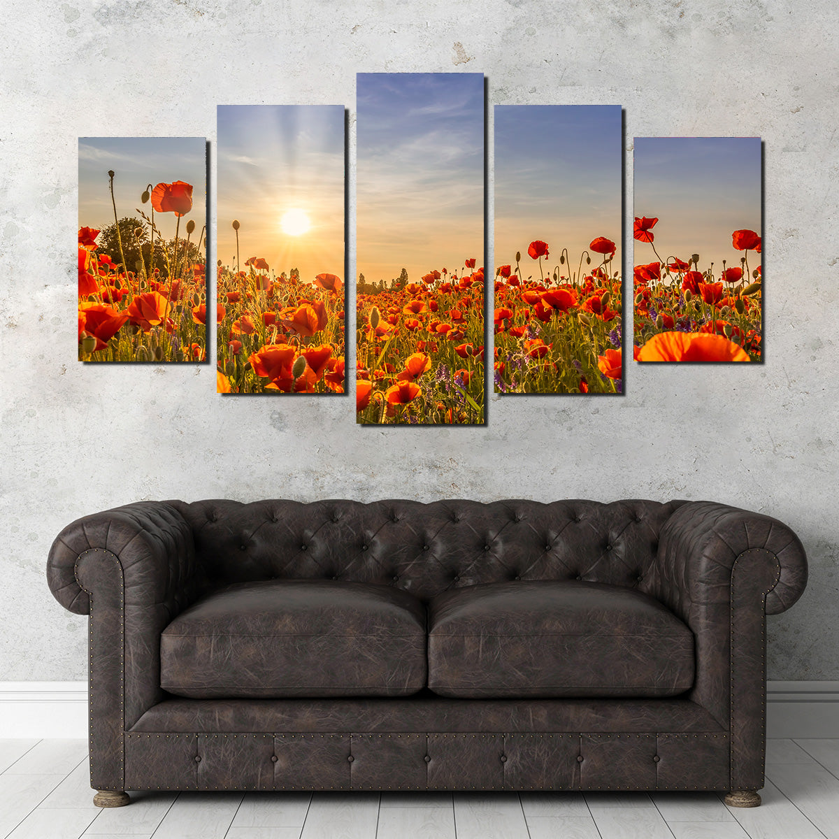 Poppies in the Evening Wall Art