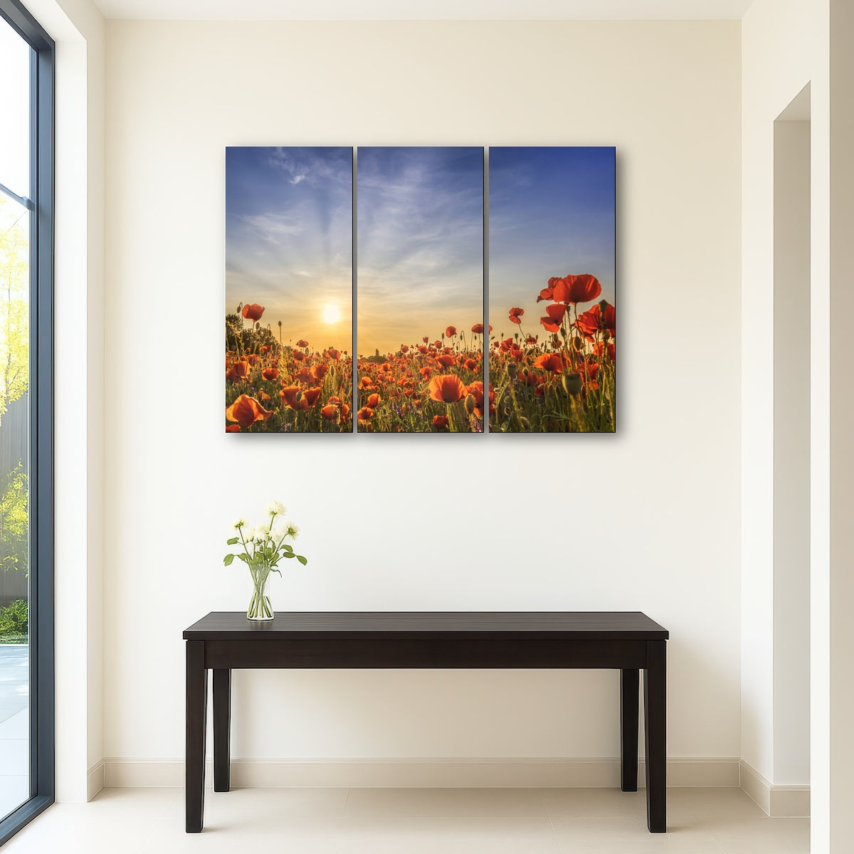 AUTO-MOCKUP ROOM | Poppy field in sunset