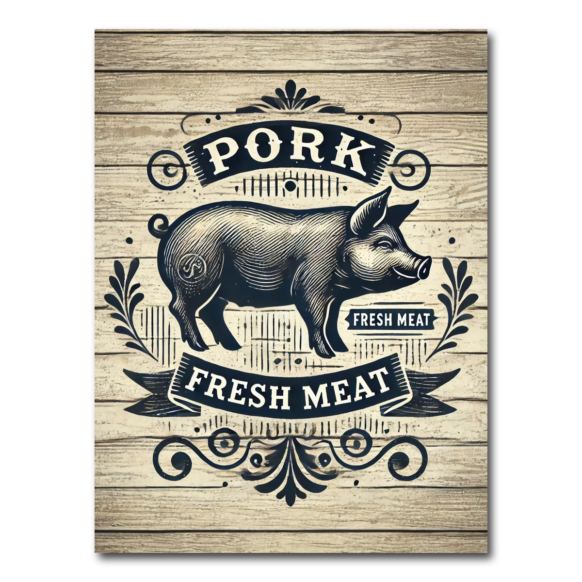 AUTO-MOCKUP WHITE | Pork and Fresh Meat | 1 Piece | Gallery Wrap Canvas | group=3x4