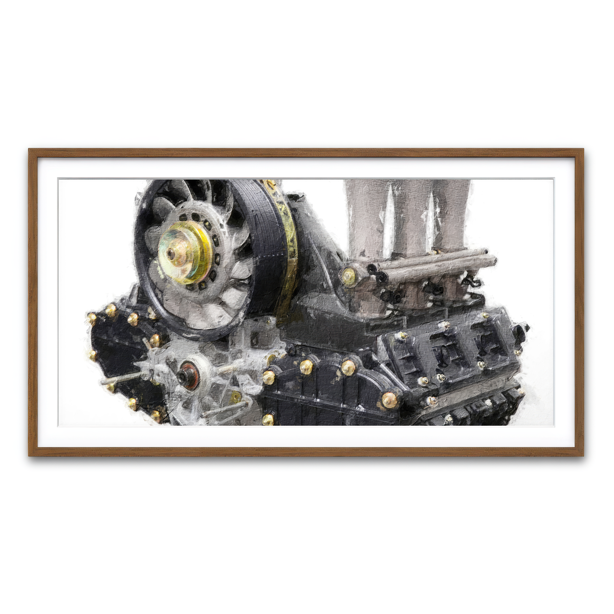 Framed Print 2x1 Walnut