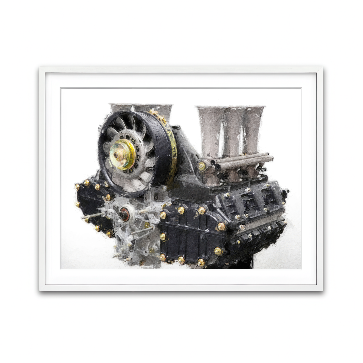 Framed Print 4x3 White