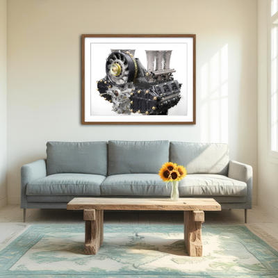 AUTO-MOCKUP ROOM | Porsche 911 Engine 1 Wall Art