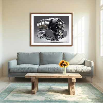 AUTO-MOCKUP ROOM | Porsche 911 Engine Wall Art