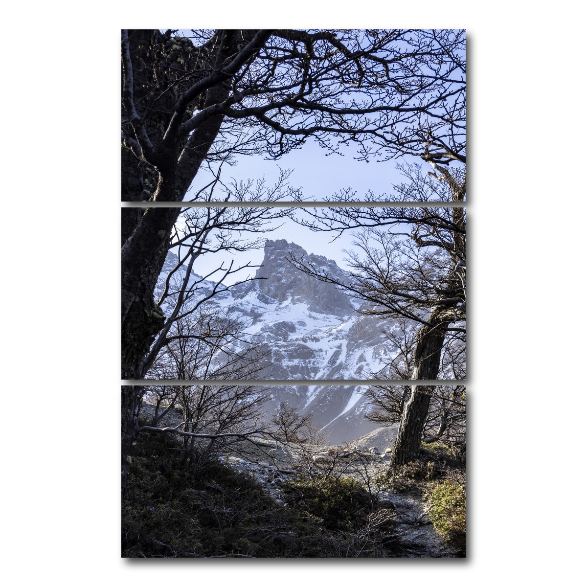 AUTO-MOCKUP WHITE | Portal to Patagonia | 3 Piece | Gallery Wrap Canvas | group=12x24_stacked