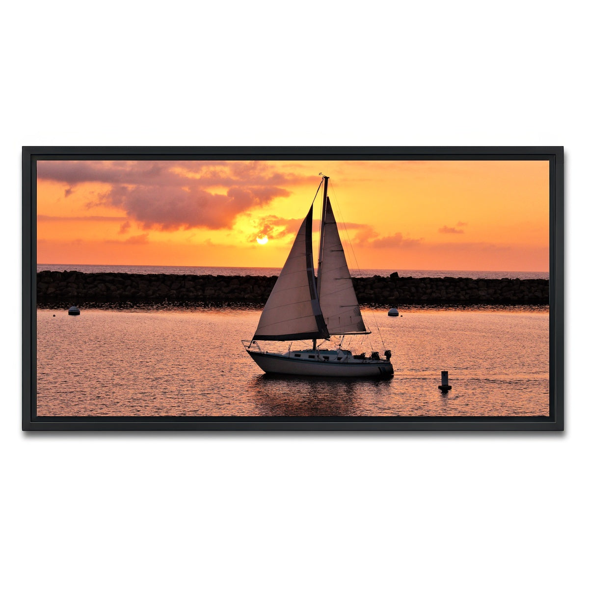 AUTO-MOCKUP WHITE | Portifino Redondo Beach | 1 Piece | Black Framed Canvas | group=2x1