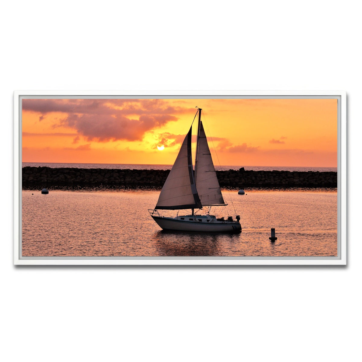 AUTO-MOCKUP WHITE | Portifino Redondo Beach | 1 Piece | White Framed Canvas | group=2x1