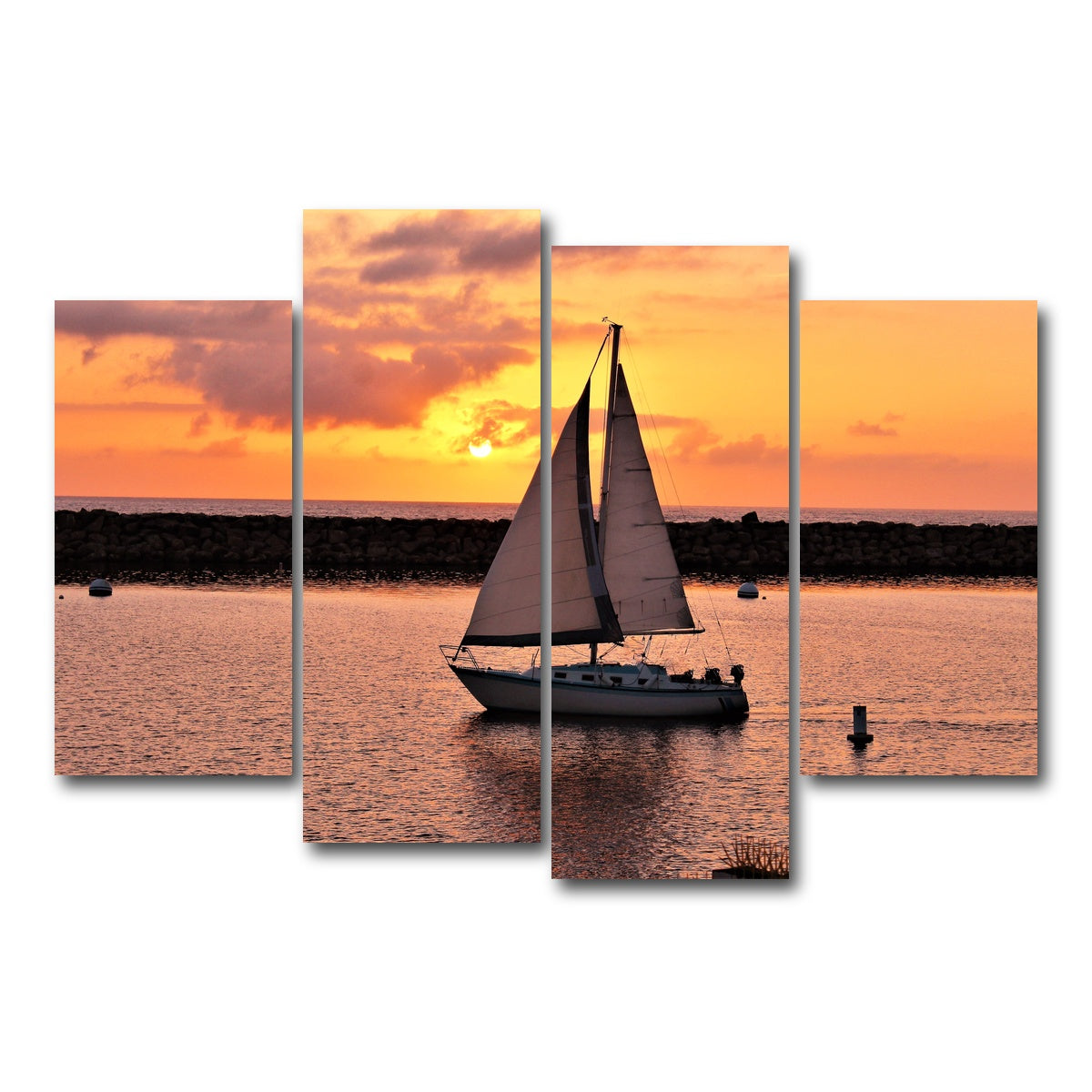 AUTO-MOCKUP WHITE | Portifino Redondo Beach | 4 Piece | Gallery Wrap Canvas | group=4_short
