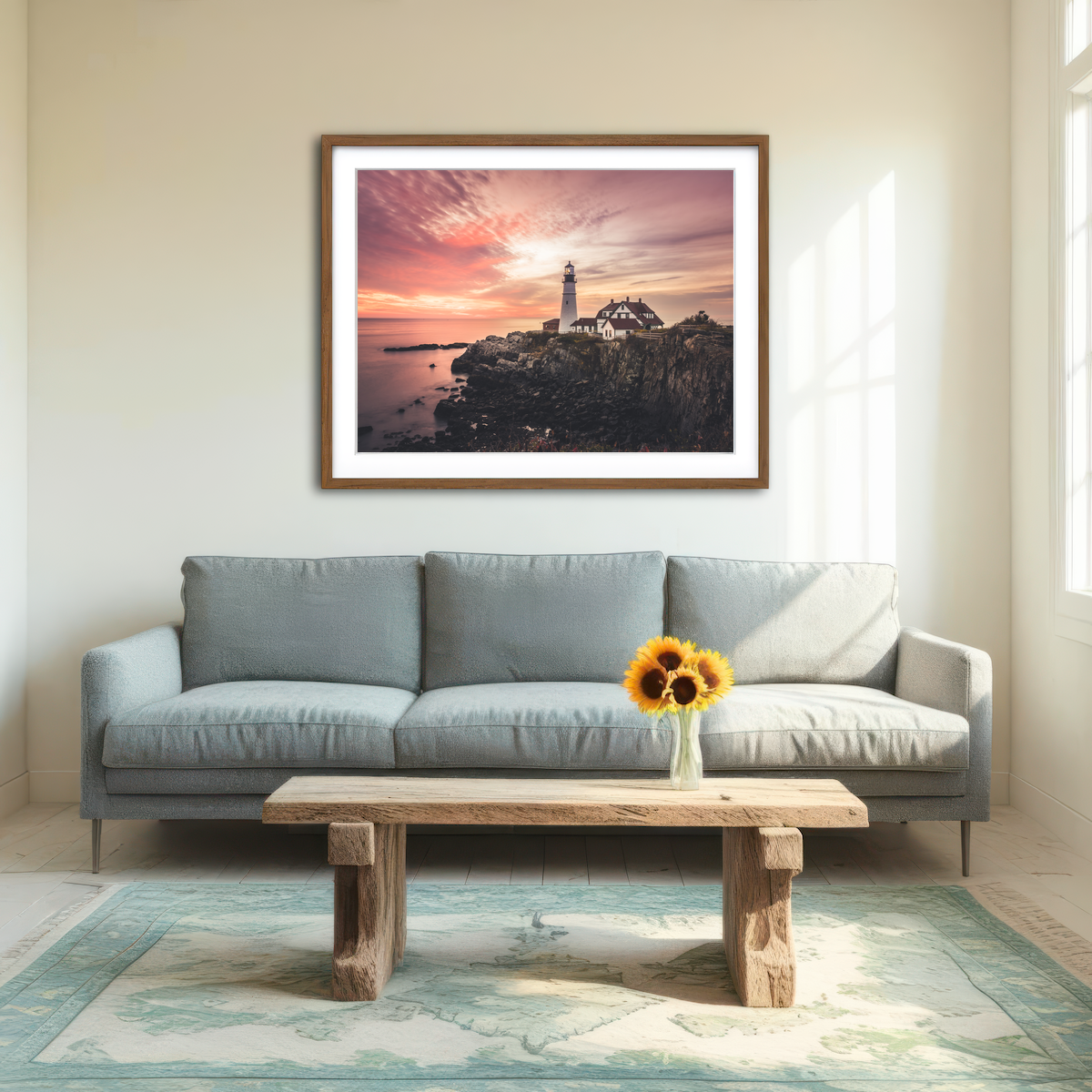 AUTO-MOCKUP ROOM | Portland Head Lighthouse Wall Art