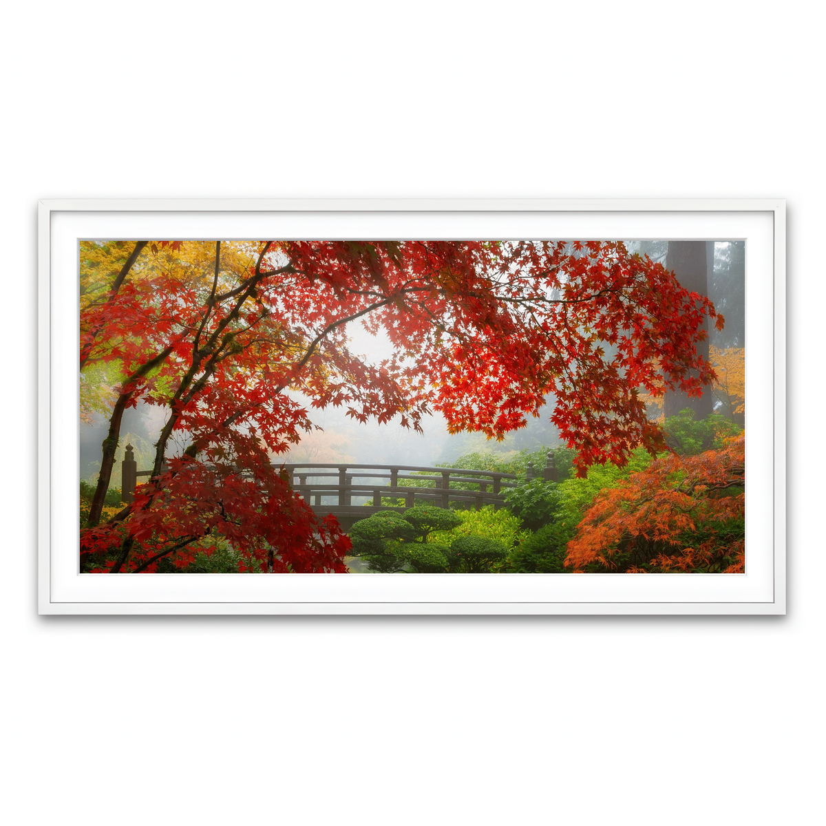 Framed Print 2x1 White