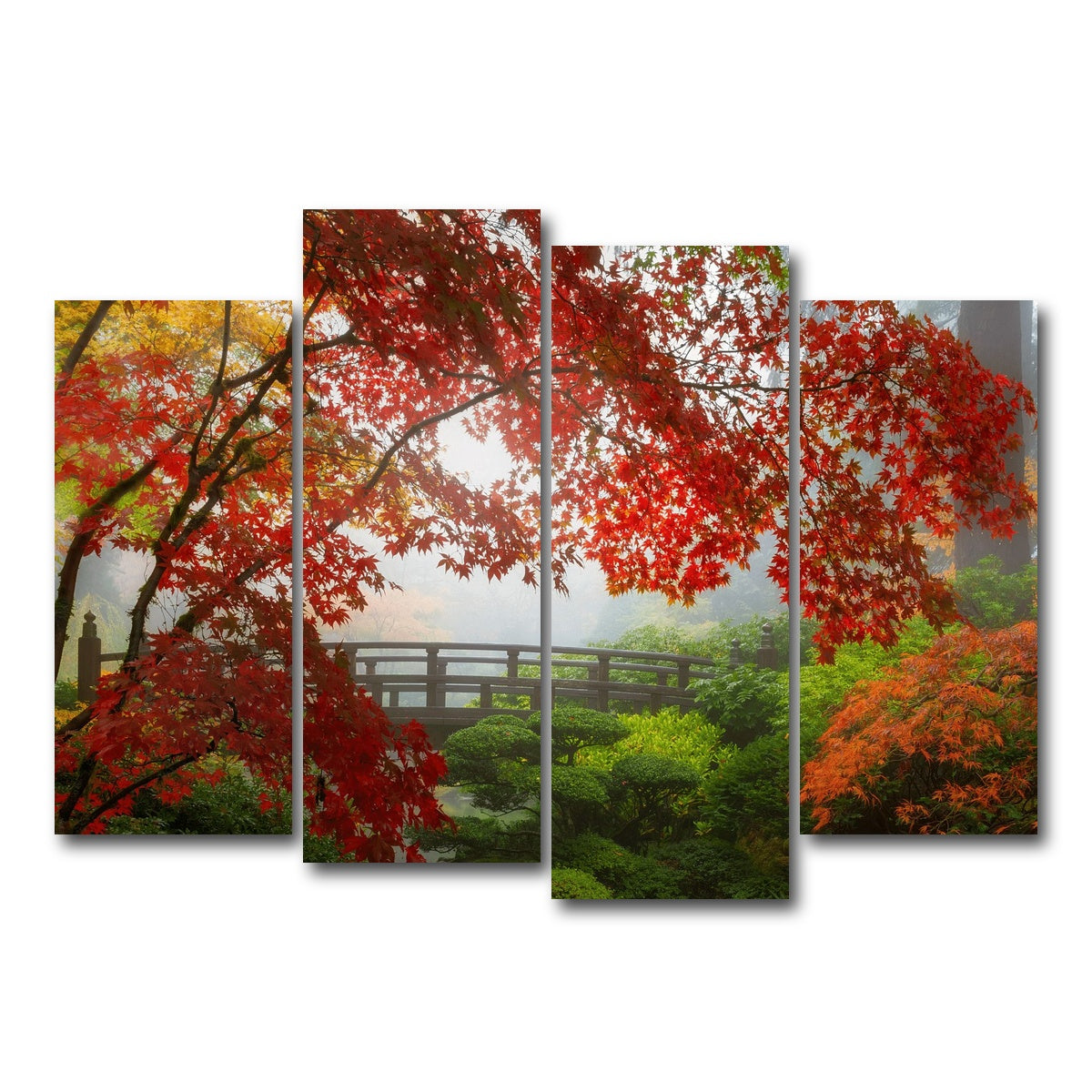 AUTO-MOCKUP WHITE | Portland Japanese Garden | 4 Piece | Gallery Wrap Canvas | group=4_normal
